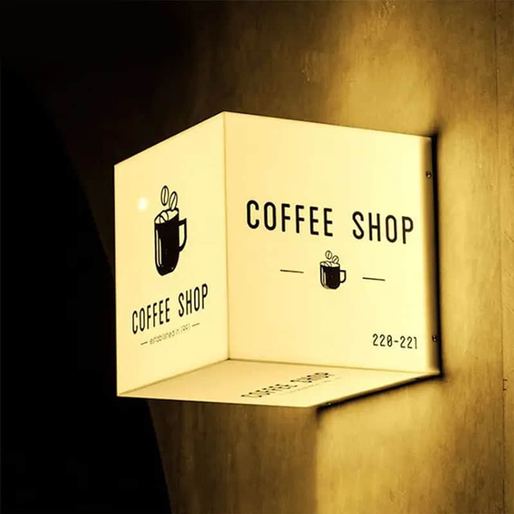 Illuminated signs, advertising light boxes