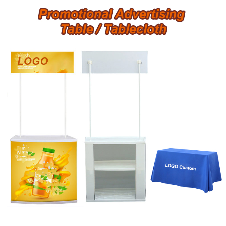 Advertising table/tablecloth